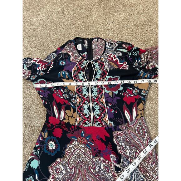Anthropologie Lecato Peasant Dress by Donna Morgan Orig. $188) SZ 4 BoHo Paisley - Picture 8 of 10